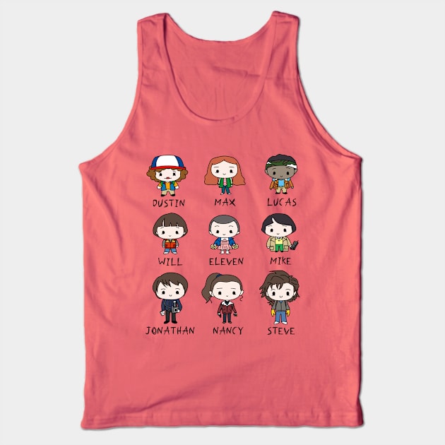 Stranger Things Kids Fan Art Tank Top by chibicrayon